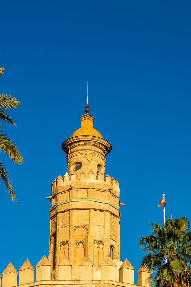 Torre del Oro (Golden Tower) middle ages watchtower, Seville, Andalusia, Spain.